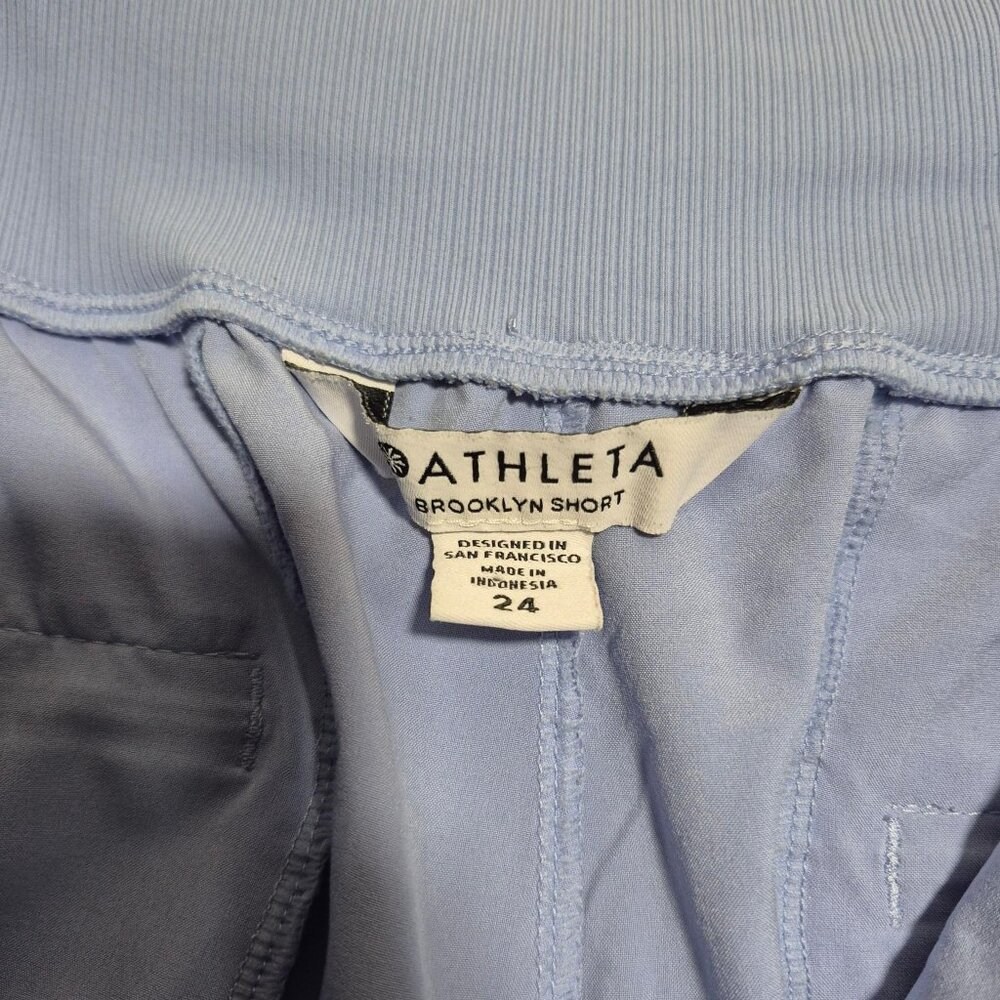 Athleta Womans Brooklyn Shorts Size 24 Blue Periwinkle Athletic Athleisure - Picture 5 of 7